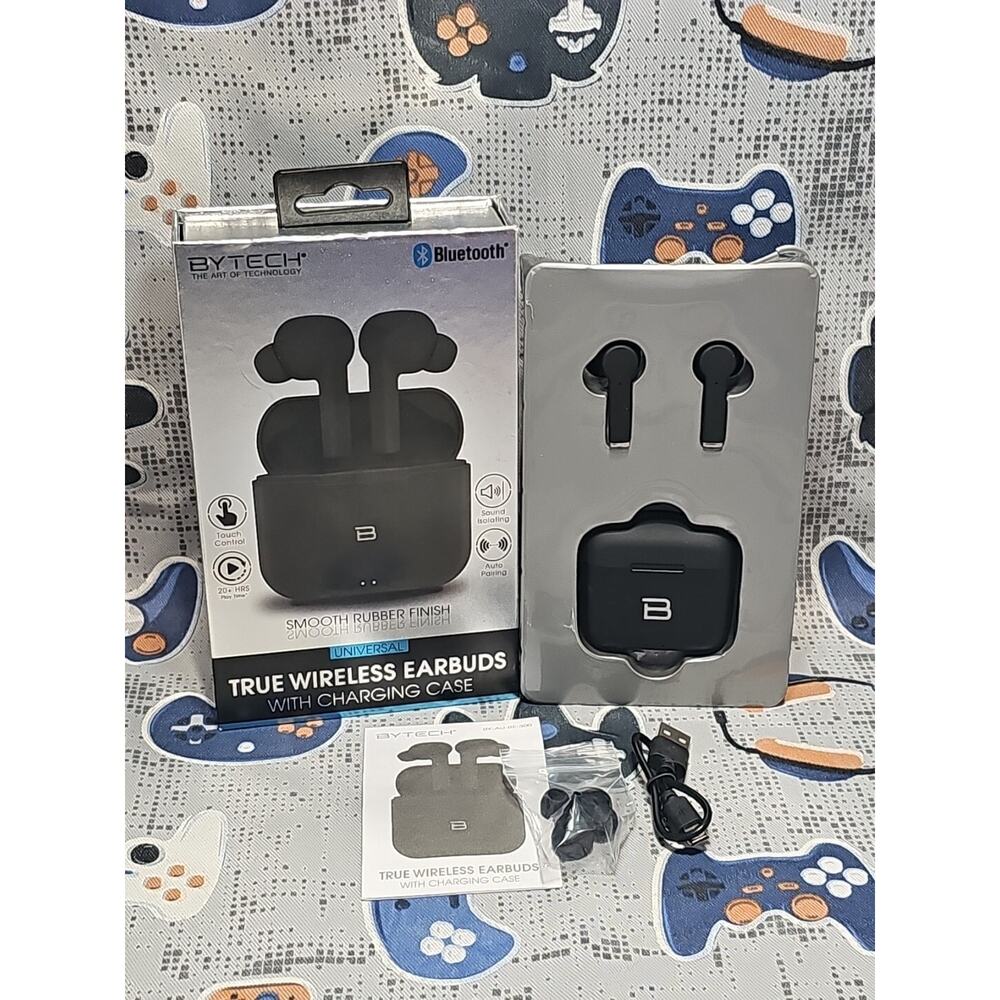 Bytech True Wireless Earbuds with Charging Case - Black *OPEN BOX NEW*